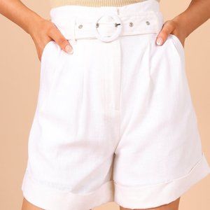 New NWT Petal & Pup Harriet High Waisted White Shorts